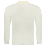 Moncler Long Sleeve Logo Polo Shirt in White - Boinclo - Outlet Sale Under Retail