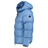 Moncler 'Masac' Hooded Short Down Jacket Blue - Boinclo - Outlet Sale Under Retail