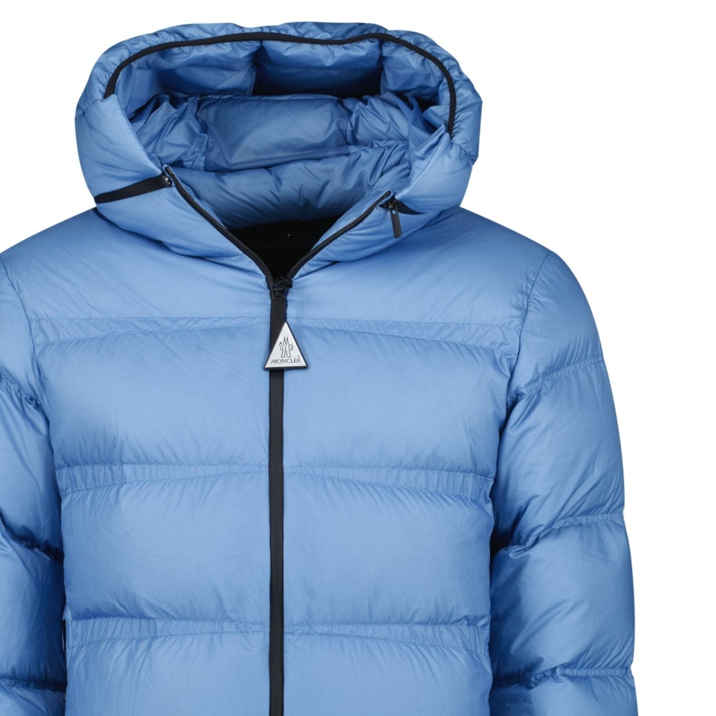 Moncler 'Masac' Hooded Short Down Jacket Blue - Outlet Sale Under