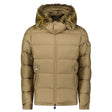 Moncler Maya Down Hooded Short Puffer Jacket in Beige - Boinclo - Outlet Sale Under Retail