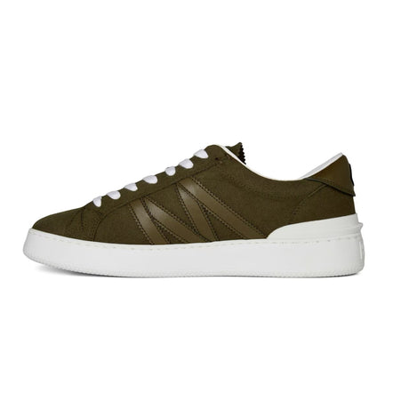 MONCLER MONACO SUEDE TRAINERS KHAKI / WHITE - Boinclo ltd - Outlet Sale Under Retail