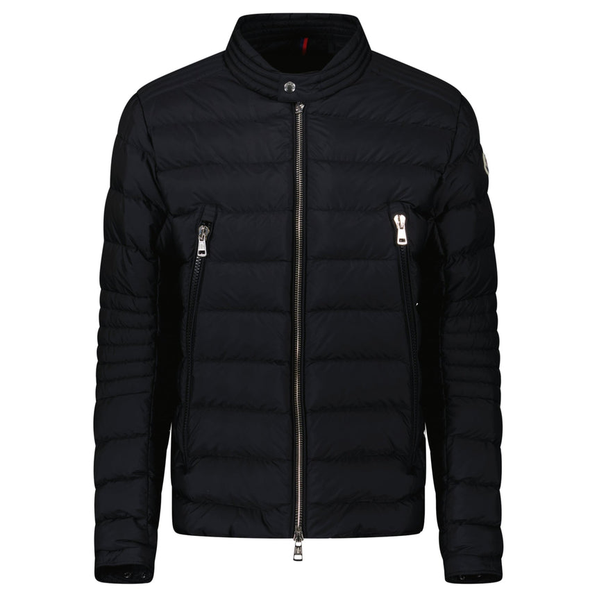Moncler Amiot Down Biker Jacket in Black - Boinclo - Outlet Sale Under Retail