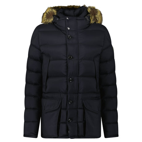Moncler Clunye Hooded Mid - Length Down Jacket in Black - Boinclo - Outlet Sale Under Retail