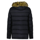 Moncler Clunye Hooded Mid - Length Down Jacket in Black - Boinclo - Outlet Sale Under Retail