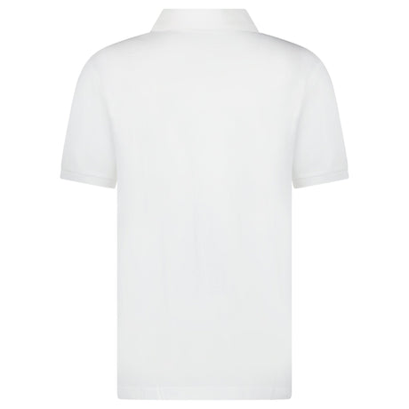 Moncler Embroidered Monogram Polo Shirt in White - Boinclo - Outlet Sale Under Retail