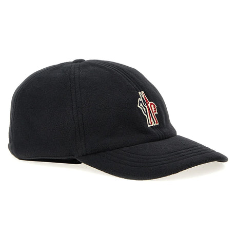 Moncler Grenoble Logo Patch Fleece Cap in Black - Boinclo - Outlet Sale Under Retail
