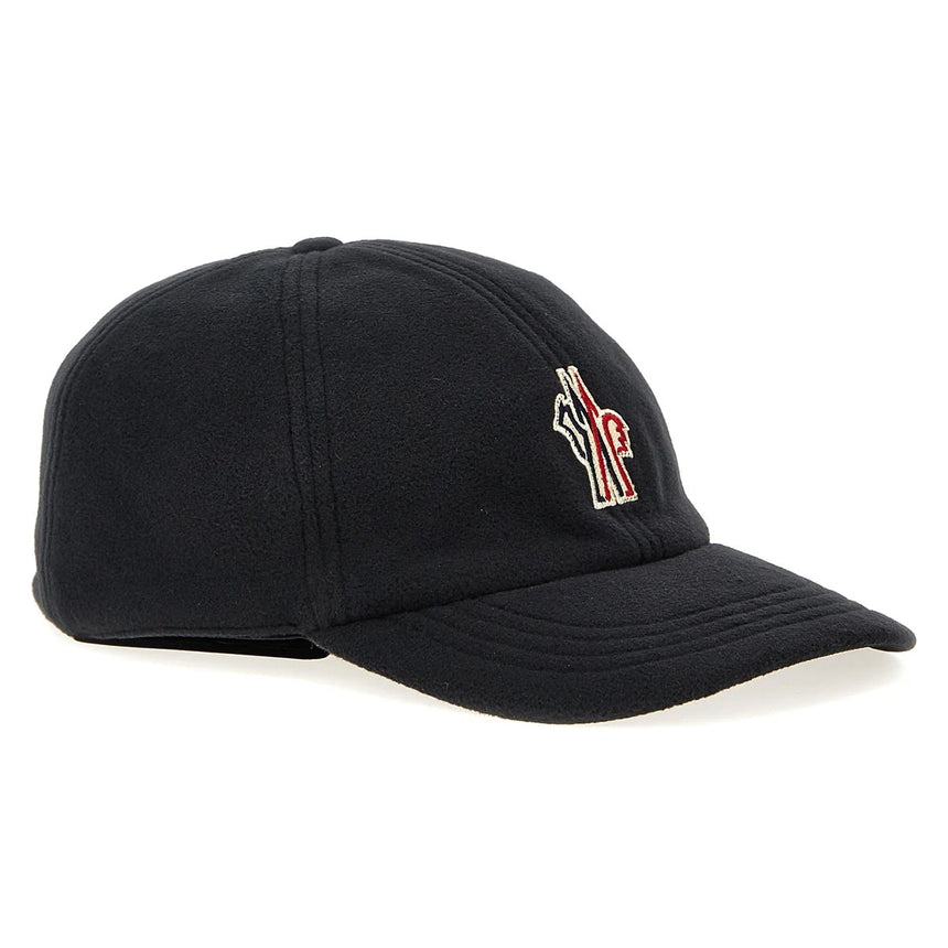 Moncler Grenoble Logo Patch Fleece Cap in Black - Boinclo - Outlet Sale Under Retail