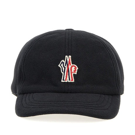 Moncler Grenoble Logo Patch Fleece Cap in Black - Boinclo - Outlet Sale Under Retail