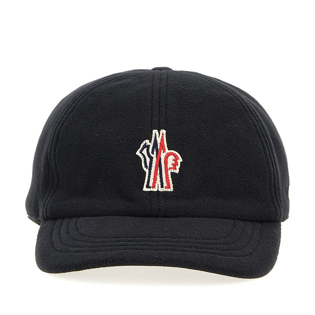 Moncler Grenoble Logo Patch Fleece Cap in Black - Boinclo - Outlet Sale Under Retail