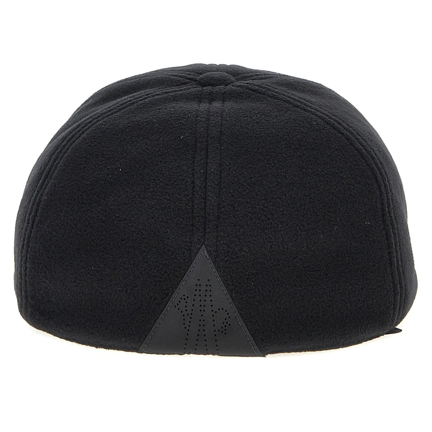 Moncler Grenoble Logo Patch Fleece Cap in Black - Boinclo - Outlet Sale Under Retail