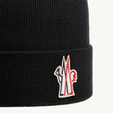 Moncler Grenoble Wool Beanie Hat Black - Boinclo - Outlet Sale Under Retail