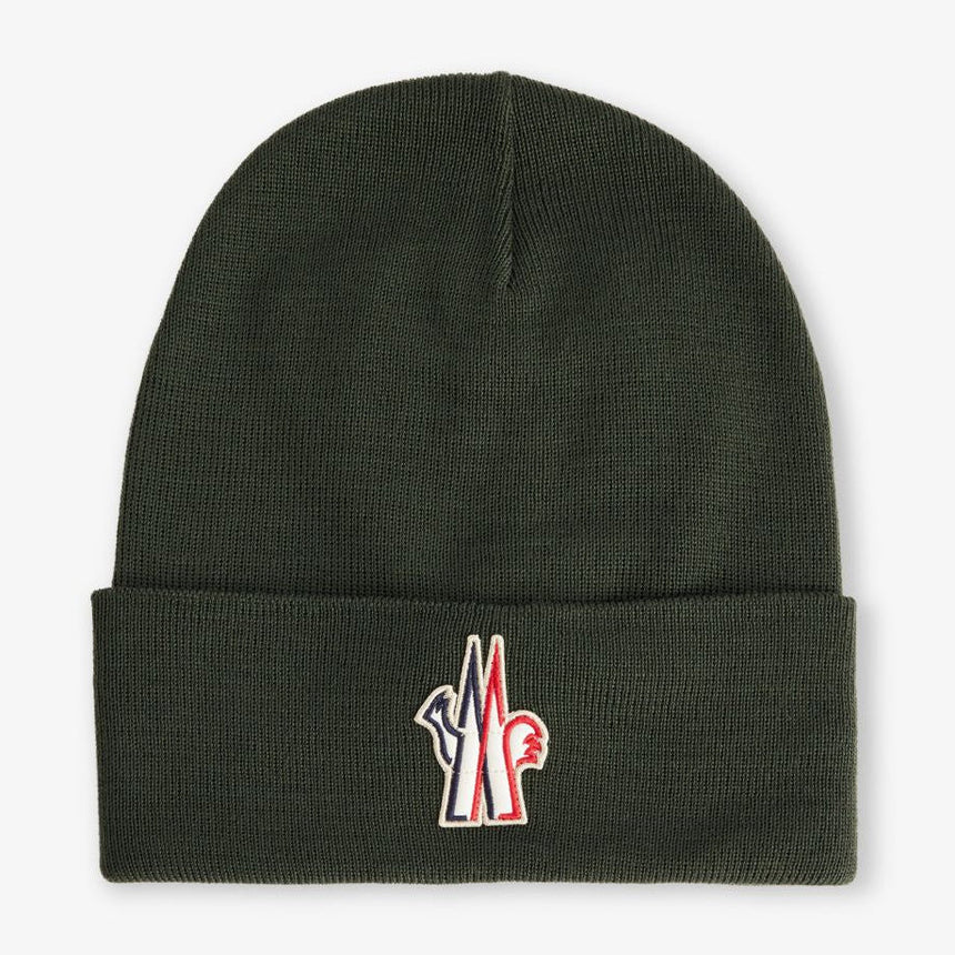 Moncler Grenoble Wool Beanie Hat Green - Boinclo - Outlet Sale Under Retail