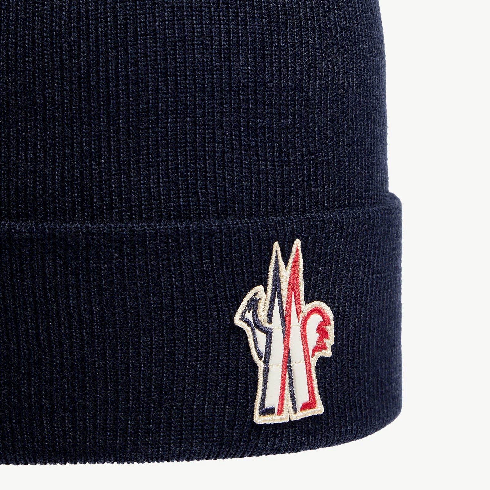 Moncler Grenoble Wool Beanie Hat Navy - Outlet Sale Always Under