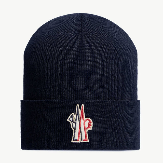 Moncler Grenoble Wool Beanie Hat Navy - Boinclo - Outlet Sale Under Retail