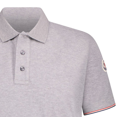Moncler Logo Polo T-Shirt Grey - Boinclo - Outlet Sale Under Retail