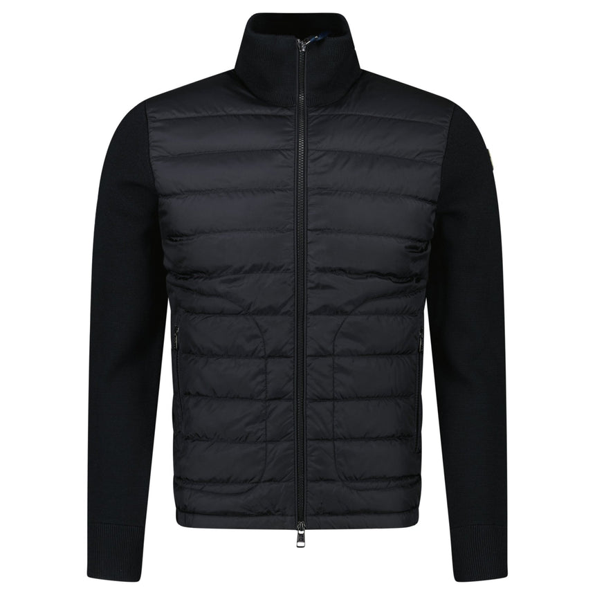 Moncler Padded Zip - Up Cardigan in Black - Boinclo - Outlet Sale Under Retail