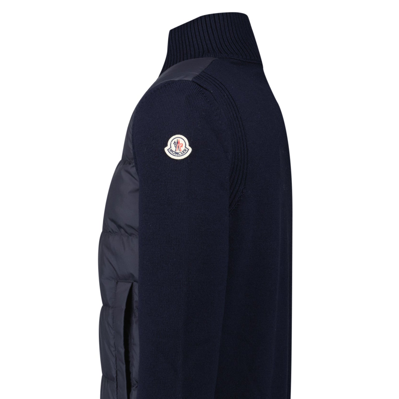 Moncler Padded Zip-Up Cardigan in Navy - Outlet Sale Always Under