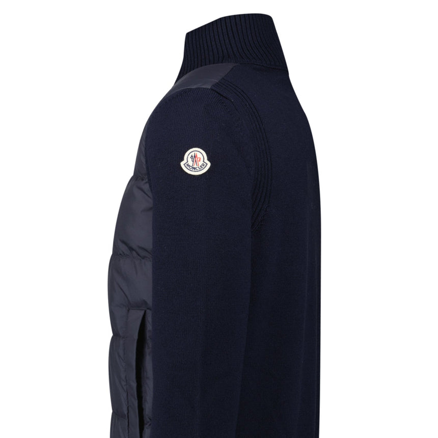 Moncler Padded Zip - Up Cardigan in Navy - Boinclo - Outlet Sale Under Retail