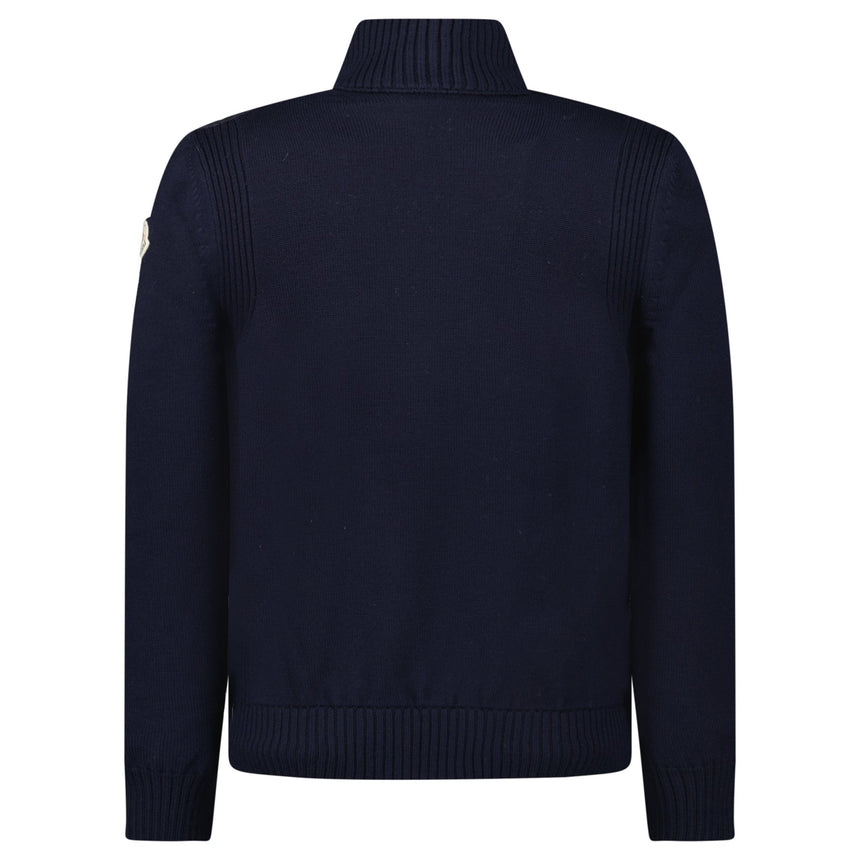 Moncler Padded Zip - Up Cardigan in Navy - Boinclo - Outlet Sale Under Retail