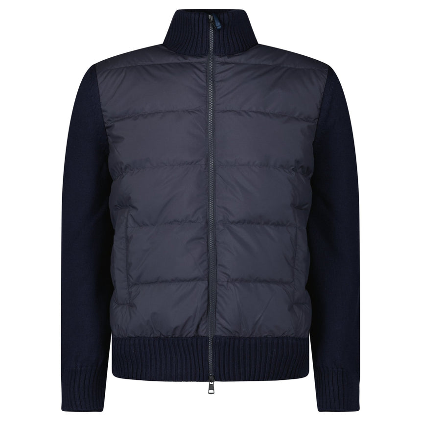 Moncler Padded Zip - Up Cardigan in Navy - Boinclo - Outlet Sale Under Retail