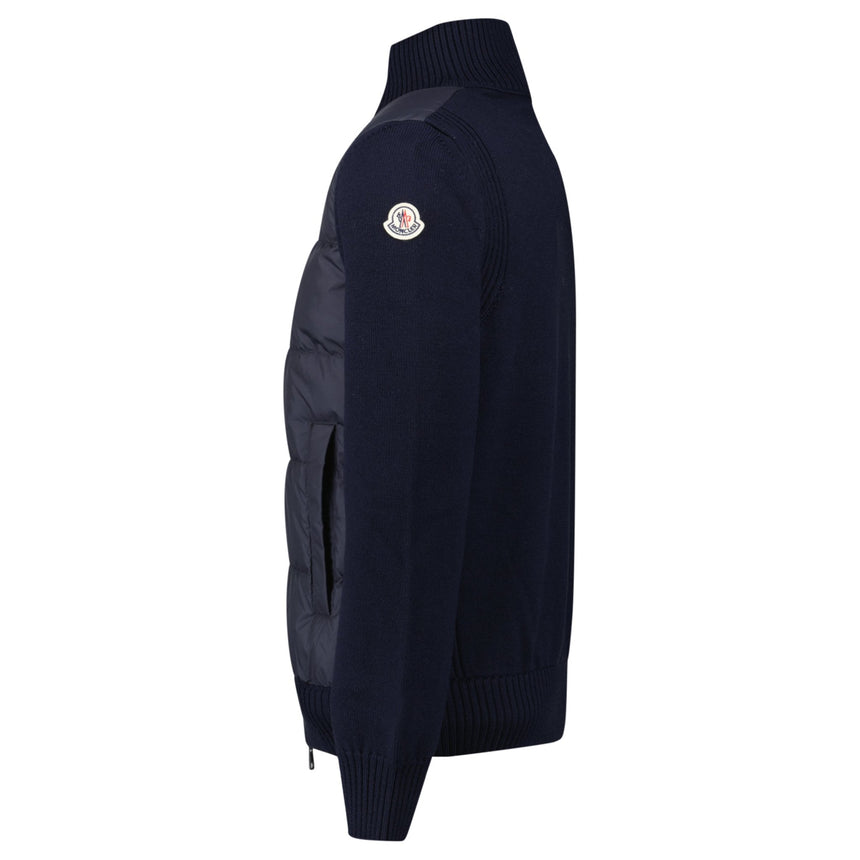 Moncler Padded Zip - Up Cardigan in Navy - Boinclo - Outlet Sale Under Retail