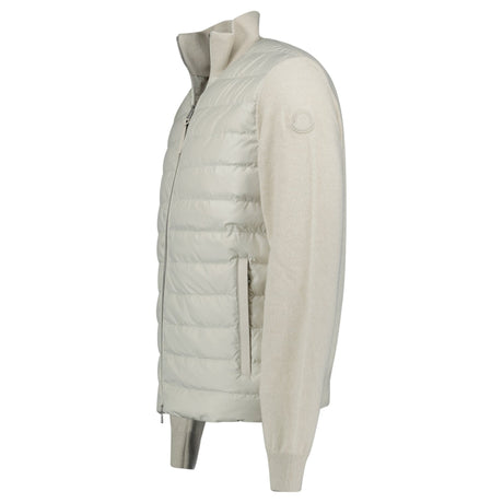 Moncler Padded Wool & Cashmere Zip - Up Cardigan Stone Beige - Boinclo - Outlet Sale Under Retail