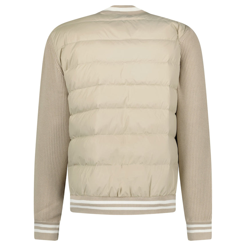 Moncler Padded Zip - Up Cardigan Jacket in Beige - Boinclo - Outlet Sale Under Retail