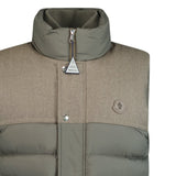 Moncler 'Rance' Down Gilet Khaki - Boinclo ltd - Outlet Sale Under Retail