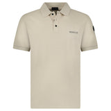 Moncler Short Sleeve Polo Shirt in Beige - Boinclo - Outlet Sale Under Retail
