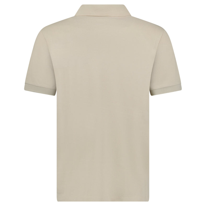 Moncler Short Sleeve Polo Shirt in Beige - Boinclo - Outlet Sale Under Retail