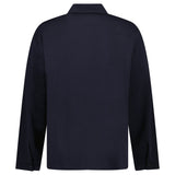 Moncler Snap Button Jersey Overshirt in Navy - Boinclo - Outlet Sale Under Retail