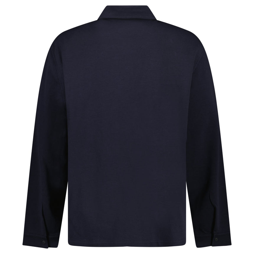 Moncler Snap Button Jersey Overshirt in Navy - Boinclo - Outlet Sale Under Retail
