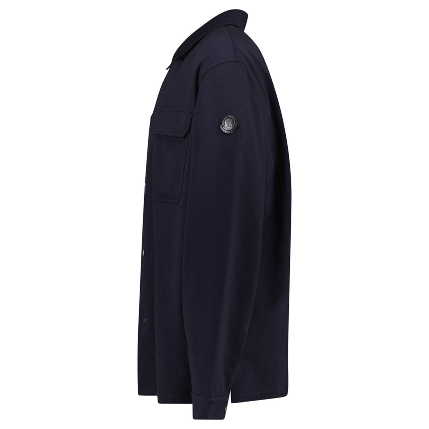 Moncler Snap Button Jersey Overshirt in Navy - Boinclo - Outlet Sale Under Retail