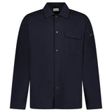 Moncler Snap Button Jersey Overshirt in Navy - Boinclo - Outlet Sale Under Retail