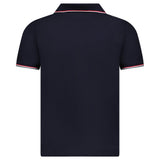 Moncler Tricolour-Trimmed Cotton Piqué Polo Shirt in Navy - Boinclo - Outlet Sale Under Retail