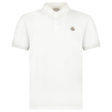 Moncler Tricolour-Trimmed Cotton Piqué Polo Shirt in White - Boinclo - Outlet Sale Under Retail