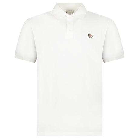 Moncler Tricolour-Trimmed Cotton Piqué Polo Shirt in White - Boinclo - Outlet Sale Under Retail