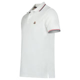 Moncler Tricolour - Trimmed Cotton Piqué Polo Shirt in White - Boinclo - Outlet Sale Under Retail