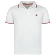 Moncler Tricolour - Trimmed Cotton Piqué Polo Shirt in White - Boinclo - Outlet Sale Under Retail