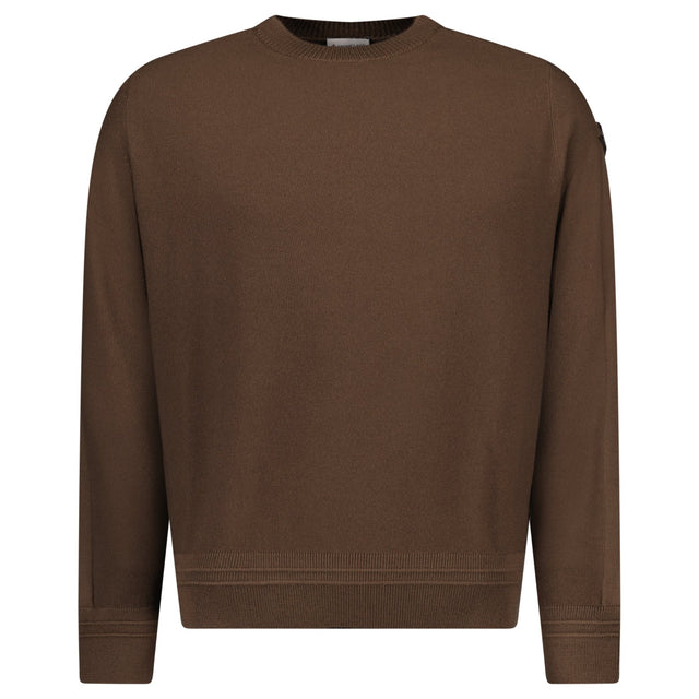 Moncler Wool Crew Neck Jumper in Brown - Boinclo - Outlet Sale Under Retail