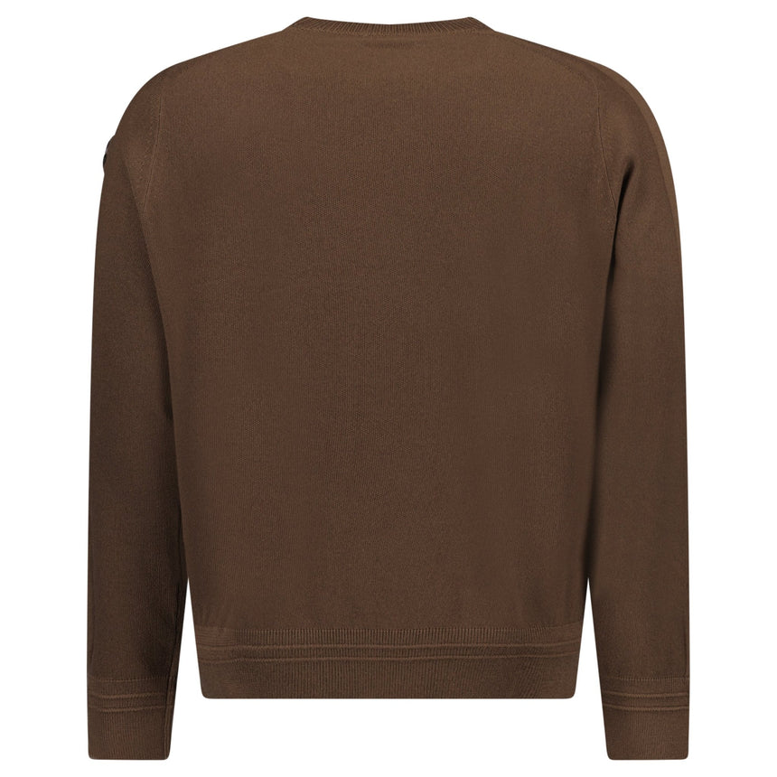 Moncler Wool Crew Neck Jumper in Brown - Boinclo - Outlet Sale Under Retail