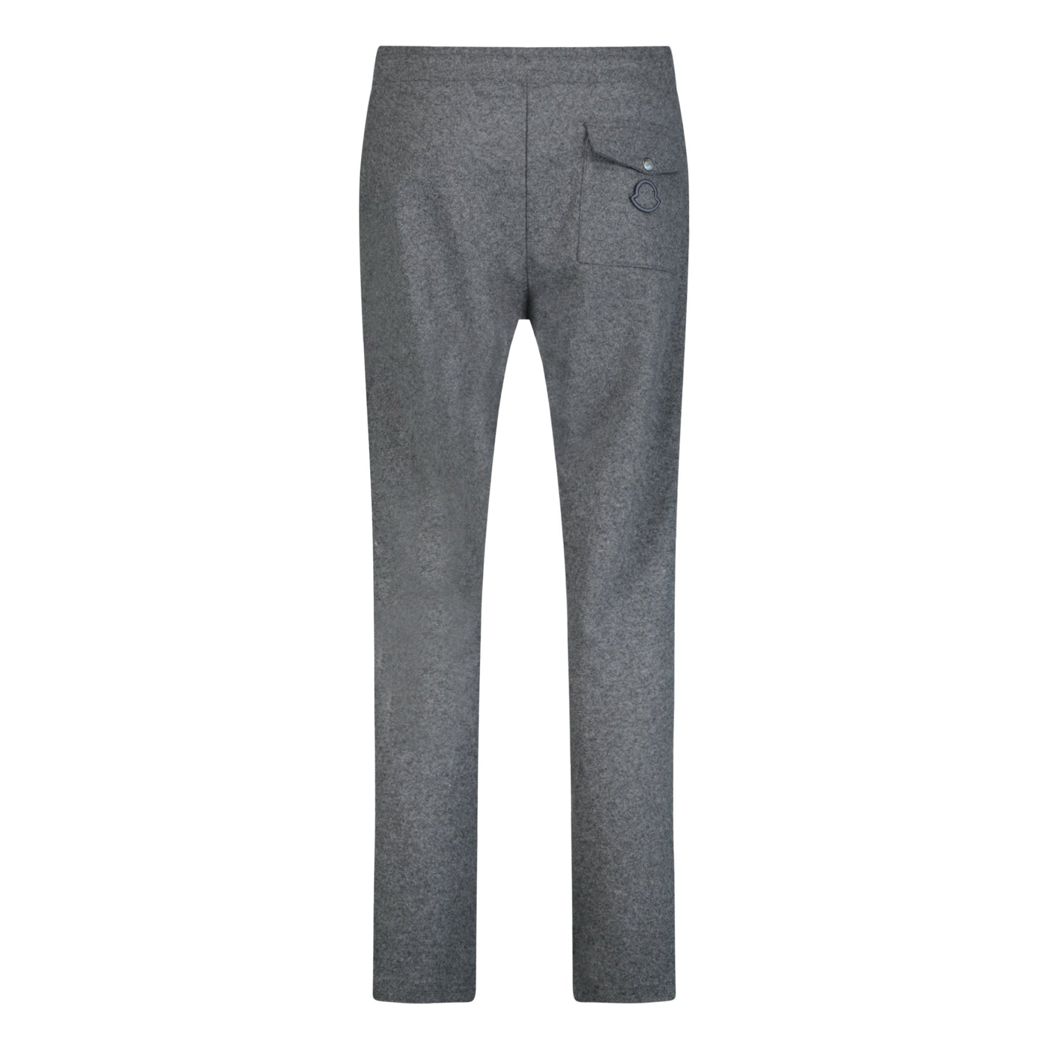Color variation of Moncler Wool Fleece Logo Sweatpants Grey