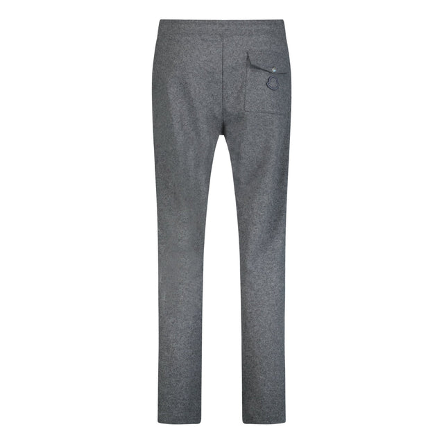 MONCLER WOOL FLEECE LOGO SWEATPANTS GREY - Boinclo ltd - Outlet Sale Under Retail