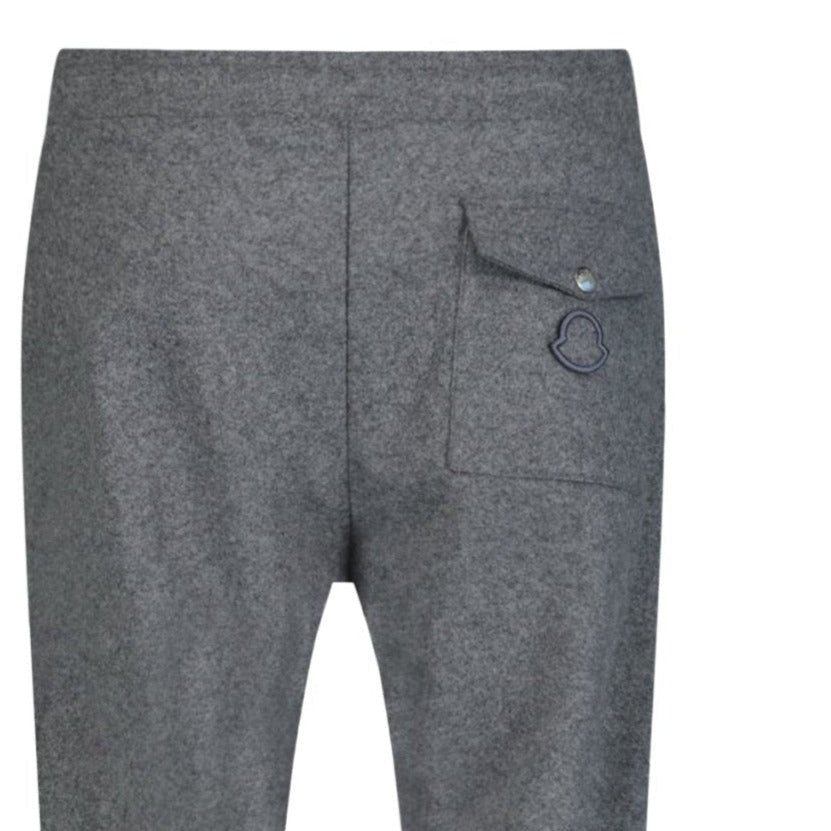 Moncler Wool Fleece Logo Sweatpants Grey - Boinclo - Outlet Sale Under Retail
