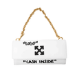 Off - White Arrows Motif Chain Purse in White - Boinclo - Outlet Sale Under Retail