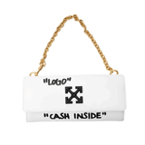 Off - White Arrows Motif Chain Purse in White - Boinclo - Outlet Sale Under Retail