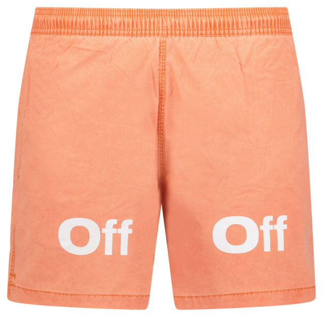 Off-White Bounce Off Sunset Swim Shorts Orange White Outlet Sale