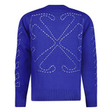 Off-White Knitted Jumper Blue - Boinclo ltd - Outlet Sale Under Retail