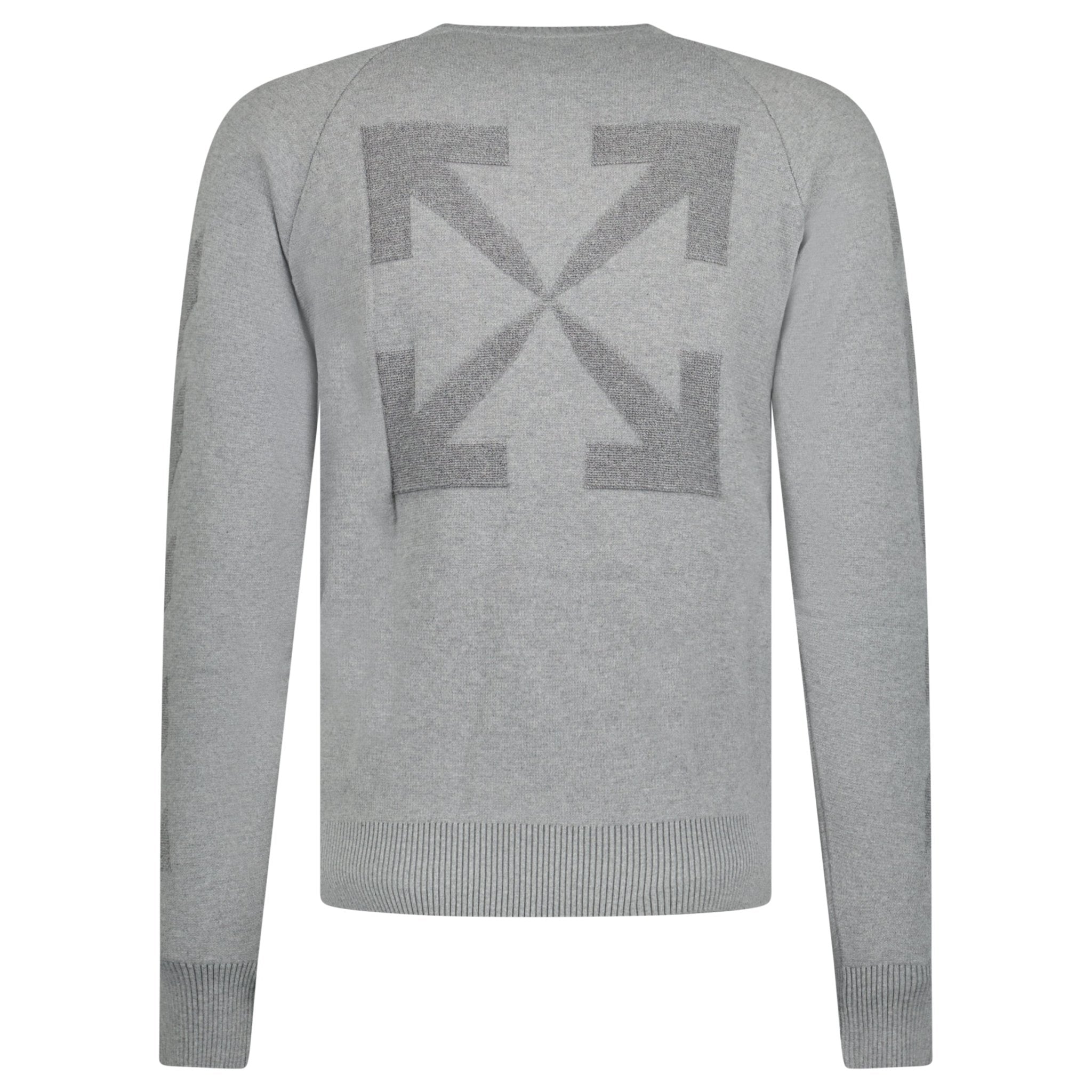 Off White Knitted Jumper Grey Outlet Sale Always Under Retail Boinclo