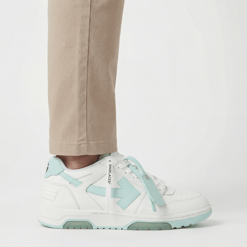 Off - White Out Of Office Low Top Trainers White & Mint - Boinclo - Outlet Sale Under Retail